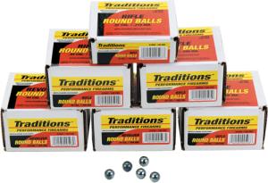 Traditions Muzzleloader Revolver Round Ball - Bulk Pack .44 cal .454" 140 gr  100/ct