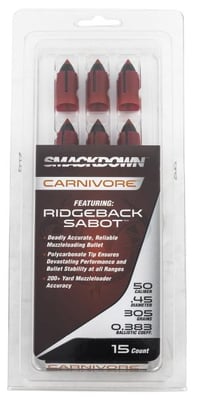 Traditions Smackdown ML Projectile CARNIVORE 50C 305gr/45 15pk