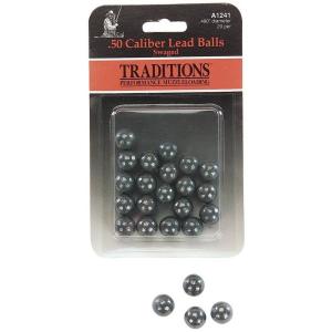 Traditions 14808 0.50 cal Grey Swaged Round Balls - Pack of 20