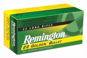 Remington .22 LR Rimfire Ammo - High Velocity Golden - RN - Rimfire Standard 