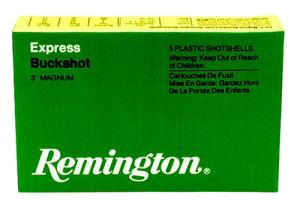 Remington Express Magnum Buckshot Ammo 12 Gauge 3" #000 Shot - 12 Gauge 3" 10 Pellets #000 Shot 5/Box 20408