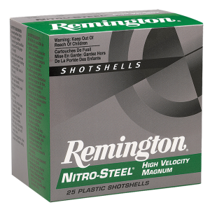 Remington Nitro-Steel High-Velocity, 12 Gauge, 2 3/4" Shot Shells, 1 1/4 oz., 250 Rounds 047700047416