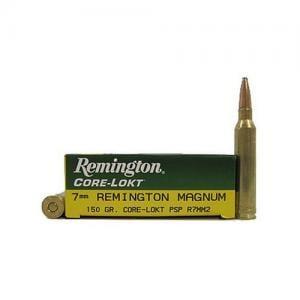 Remington Core-Lokt Rifle Ammunition 7mm Rem Mag 150 gr PSP 3110 fps 20/ct R7MM2/29487