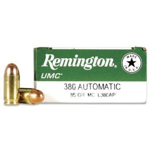 Remington UMC .380 ACP Ammo 95 Grain FMJ 955 fps 500 Rounds 047700067513