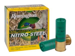 Remington Nitro-Steel High-Velocity Shotshells 12ga 3 in 1-1/4oz #4 1450 fps 25/ct 20802