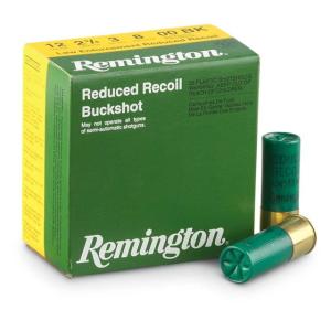 Remington Ammo LE Reduced Recoil 12 Gauge 2-3/4'' 00 Buckshot 8 Pellets 1200 fps 250 Rd./Case 047700163413