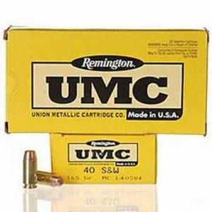 Remington UMC Ammo .40 S&W Metal Case 165 Grain 1150 fps 500 Rounds
