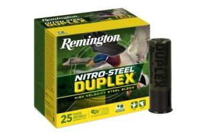Remington Nitro-Steel Duplex 12 Gauge 3" #2/#6 1-1/4 oz 25rds Shotshell - Versatile Load for Mixed Hunting Needs - R26643