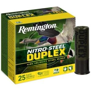 Remington Nitro-Steel Duplex 12 Gauge 3" BB/#4 1-1/4 oz 25rds Shotshell - High-Performance Load for Tough Targets - R26645 R26645