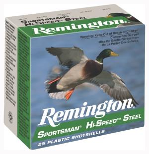 Remington Sportsman Hi-Speed Ammo 12 Gauge 3-1/2" 1-3/8 Oz #2 Steel Shot - 12 Gauge 3-1/2" 1-3/8 Oz #2 Steel Shot 25/Box 20999