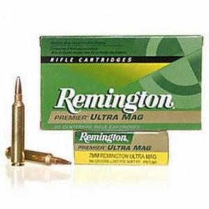 Remington Premier 7mm RUM Ammo 140 Grain Power Level 3 Core-Lokt Ultra Bonded 3425 fps 20 Rounds