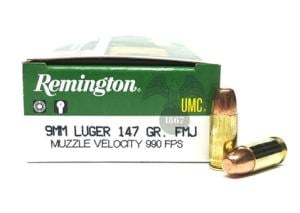Remington UMC 9mm Luger Ammunition 147 Grain Full Metal Jacket 500 Rounds 
