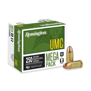 Remington UMC Handgun Ammunition Mega Pack, 9MM Luger, 115-gr, FMJ, 250 Rounds 047700364209