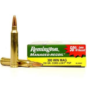 Remington RL300W127648 Managed Recoil 300 Win 150Gr Psp Cl 20 200 