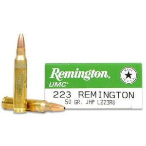 Remington UMC Ammo .223 Remington 50 Grain Jacketed Hollow Point 3425 fps 200 Rd./Case