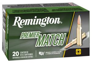 Remington Premier Match Rifle Ammunition .223 Rem 52gr OTM 3200 fps 20/ct 