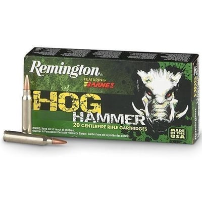 Remington Ammunition PHH300AAAC1 Hog Hammer 300 Blackout 130 gr Barnes TSX Boat Tail 20 Bx/ 10 Cs 047700425603