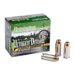 Remington Ammunition CHD45APBN Ultimate Defense 45 ACP 230 gr Brass Jacket Hollow Point (BJHP) 20 Bx/ 25 Cs