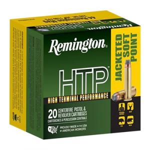 Remington Ammunition .44 Magnum HTP 240 Grain Jacketed Soft Point Centerfire Pistol Ammo 20 Rounds