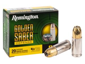 Remington 9mm Luger Ammunition Golden Saber Defense 9mm Luger 147 Gr Brass Jacket Ho 27604 047700488707