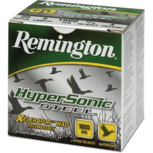 Remington HyperSonic Ammunition 20 Gauge 3" 7/8 oz #4 Non-Toxic Steel Shot Case of 250 (10 Boxes of 25) 