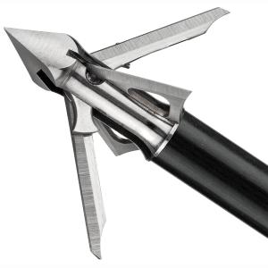 Muzzy Trocar HBX Crossbow Mechanical Broadhead 100 Grain Stainless Steel Pack of 3