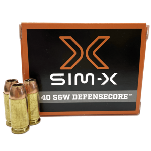 SIM-X Defensecore Ammo .40 S&W 58 Grain JHP 20 Rounds