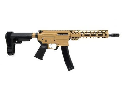 Palmetto State Armory Custom ARV 10.5" Nitride 9" Cross Cut MLOK MOE EPT SBA3 Pistol Coyote 9mm 051655105104