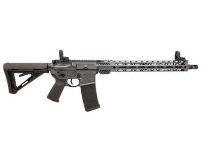 Custom 16" Carbine 15" Cross-Cut Rifle w/ 3.5 LB Curved Bow FCG Ambi Safety & MBUS Sight Set Grey