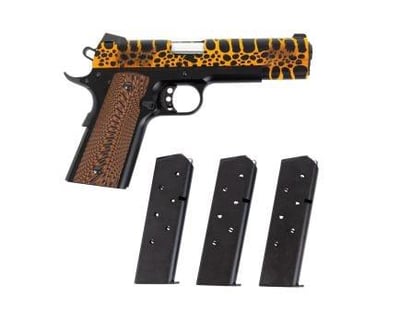 Palmetto State Armory Custom "Poison Arrow Frog" M1911 Pistol w/ 3 Magazines Soft Range Case & Watertight Storage Case Orange