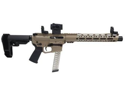 Palmetto State Armory Custom PX9 10.5" Nitride 12" V2 MLOK Pistol w/Romeo5, Ambi Safety, & MBUS Sights
