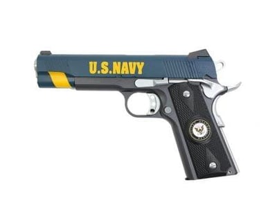 Palmetto State Armory PSA Custom US Navy 1911 Pistol w/Enameled Medallion Grips 3 Magazines Soft case & Watertight Storage Case