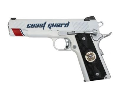 Palmetto State Armory Custom USCG 1911 Pistol w/Enameled Medallion Grips 3 Magazines Soft case & Watertight Storage Case