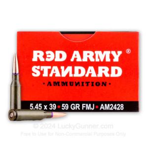 Red Army Standard 5.45x39mm Ammunition 59 Grain FMJ 20 Rounds