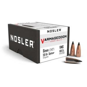 Nosler Varmageddon 6mm (0.243") Flat Base Tipped Bullets - 6mm (0.243") 55gr Flat Base Tipped 100/Box