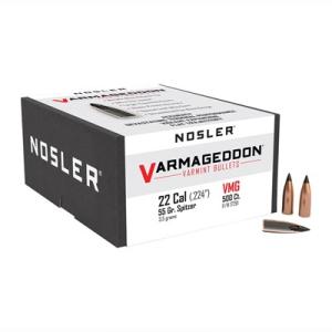 Nosler 22 Caliber 55 Grain Tipped Varmageddon Bullet