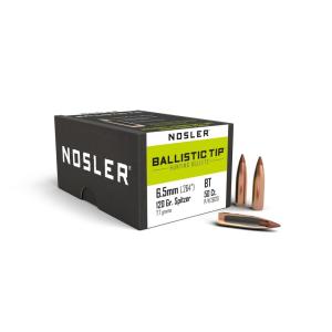 Nosler Ballistic Tip Hunting 6.5mm (0.264") Spitzer Bullets - 6.5mm (0.264") 120gr Spitzer 50/Box 054041261203