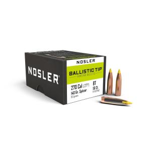 Nosler Ballistic Tip Hunting 270 Caliber (0.277") Spitzer Bullets - 270 Caliber (0.277") 140gr Spitzer 50/Box 054041271400