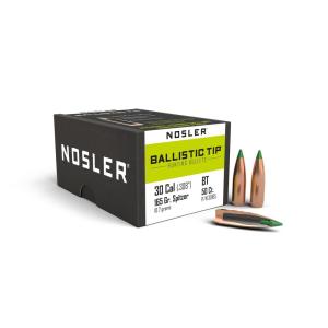 Nosler Ballistic Tip Hunting 30 Caliber (0.308") Spitzer Bullets - 30 Caliber (0.308") 165gr Spitzer 50/Box 054041301657