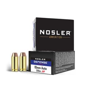 Nosler Defense 10mm 200 Grain BJHP Brass Cased Centerfire Pistol Ammunition 20 Rounds 39156 1206189