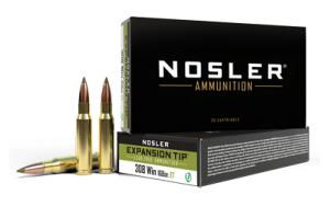 Nosler .308 Winchester 168 Grain E-Tip Lead-Free Brass Cased Centerfire Rifle Ammo 20 Rounds 40035 40035