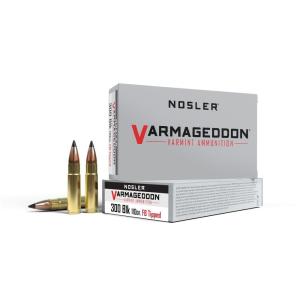 Nosler Varmageddon Ammunition 300 AAC Blackout 110 Grain Tipped Flat Base Box of 20 054041401272