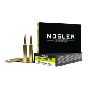 Nosler .280 Remington Ackley Improved 140 Grain Ballistic Tip Brass Cased Centerfire Rifle Ammo 20 Rounds 43504 43504