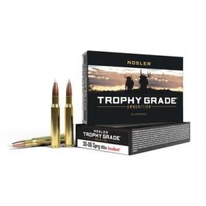 Nosler Trophy Grade .30-06 Springfield 180 Grain AccuBond Brass Cased Centerfire Rifle Ammo 20 Rounds 46134