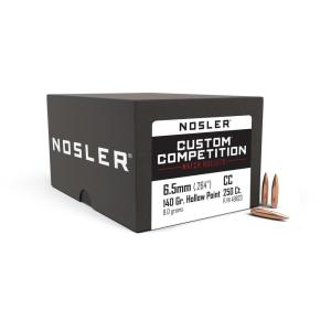 Nosler Custom Competition 6.5mm (0.264") Hollow Point Boat Tail Bullets - 6.5mm (0.264") 140gr Hollow Point Boat Tail 250/Box 49823