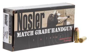 Nosler ASP 10mm 180 Grain Jacketed Hollow Point Brass Cased Cased Pistol Ammo 50 Rounds 51412 