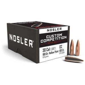 Nosler Bullets & Shot Custom Competition Rifle Bullet .30 Caliber 168gr Hpbt 100ct Model: 53164 53164