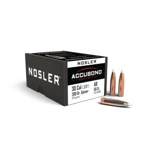 Nosler Accubond 30 Caliber (0.308") Spitzer Bullets - 30 Caliber (0.308") 200gr Spitzer 50/Box 054041546188