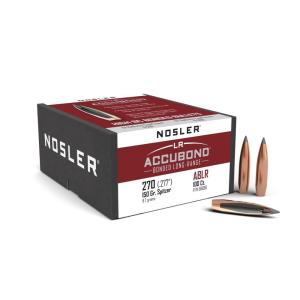 Nosler AccuBond Long Range Bullets 270 Caliber (277 Diameter) 150 Grain Bonded Spitzer Boat Tail Box of 100 58836
