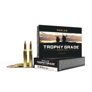 Nosler Trophy Grade Ammunition - 25-06 Caliber - 100 grain - PT - Rifle Standard 054041600057